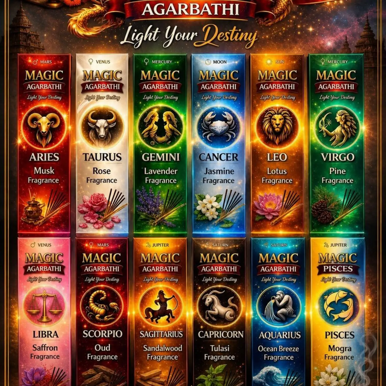 Agarbathi & Incense Cones Combo Pack